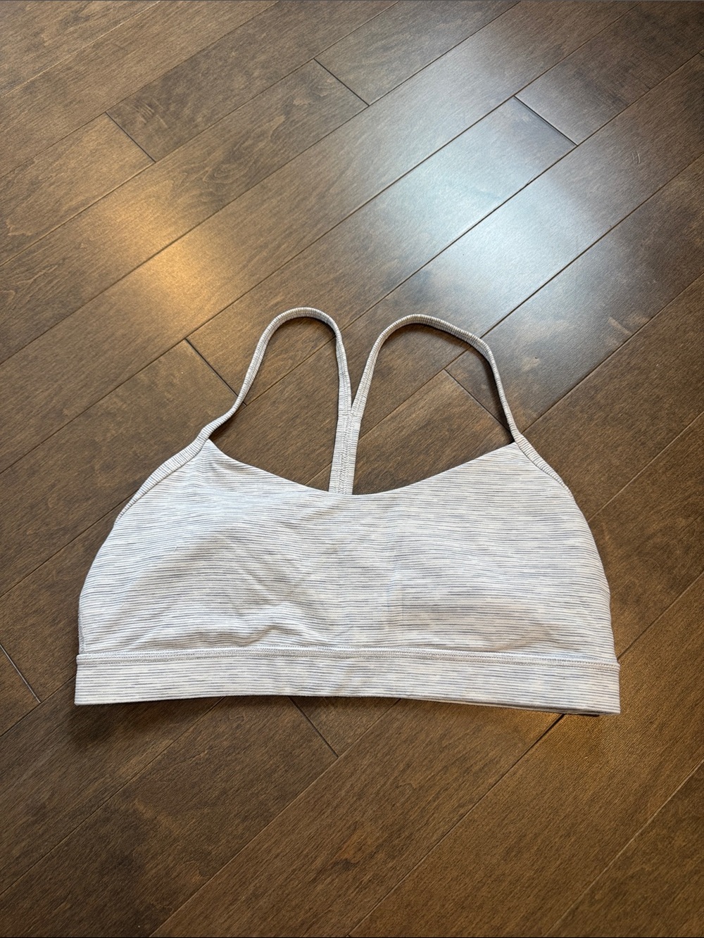 Lululemon Flow Y Heathered Gray Sports Bra Women’s 12